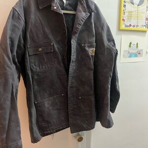 Reworked Carhartt Men's Indigo/Navy Jacket